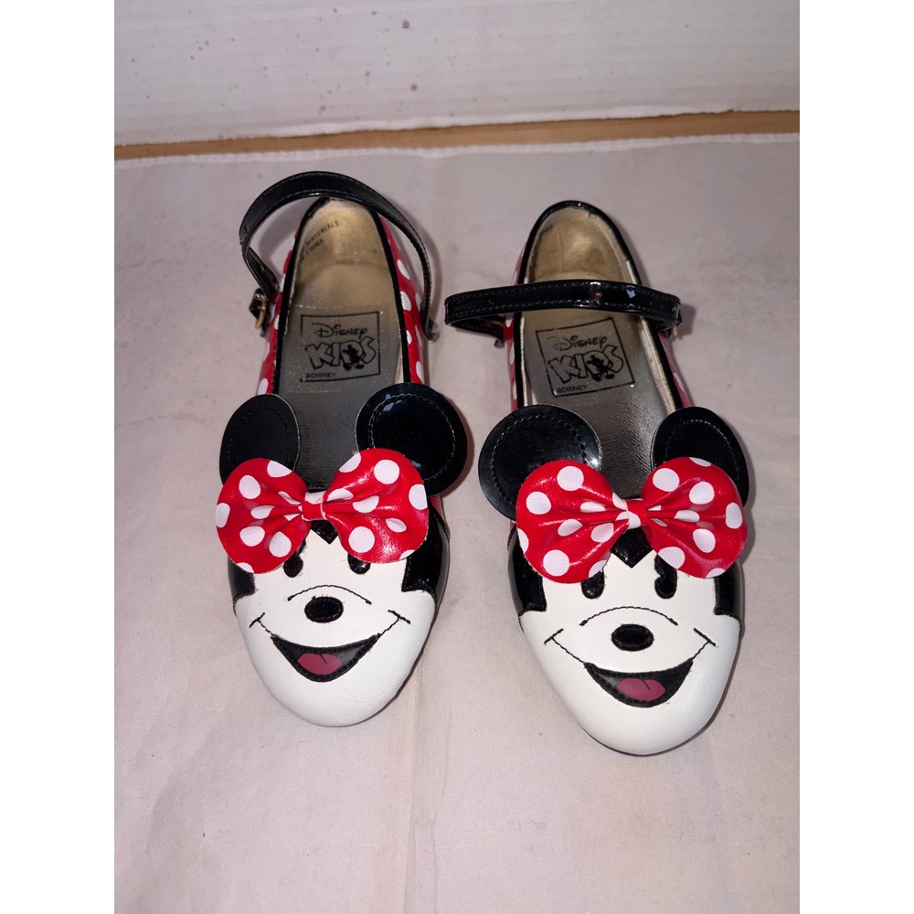 Vintage Disney Kids Minnie Mouse Mary Jane Shoes – Red & White Polka Dot